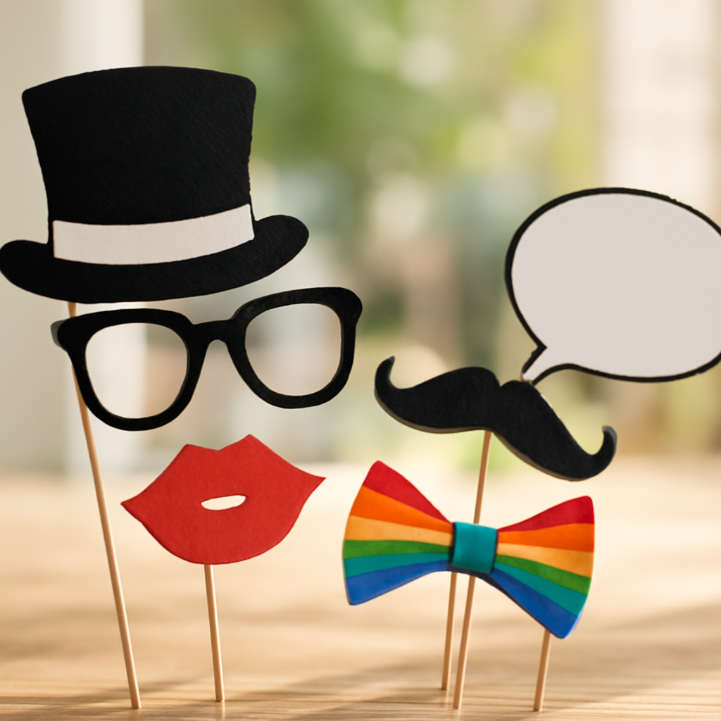 Guide d'achat des accessoires pour photobooth utiles – Utilisation au jardin (IA)