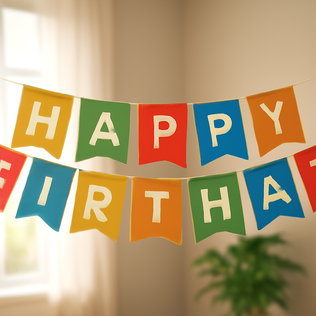 Bannière anniversaire enfant : guide d'achat pratique – Utilisation au jardin (IA)